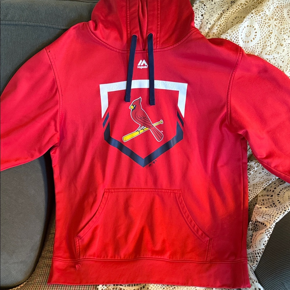Majestic Red Hoodie with Logo